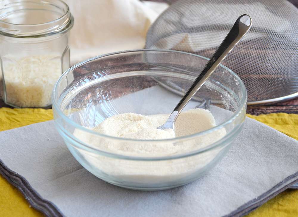 Farina Di Riso Glutinoso Fatta In Casa