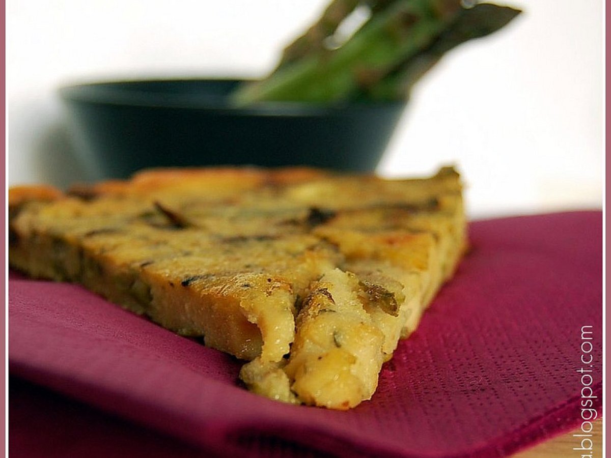 Farinata con asparagi e prezzemolo