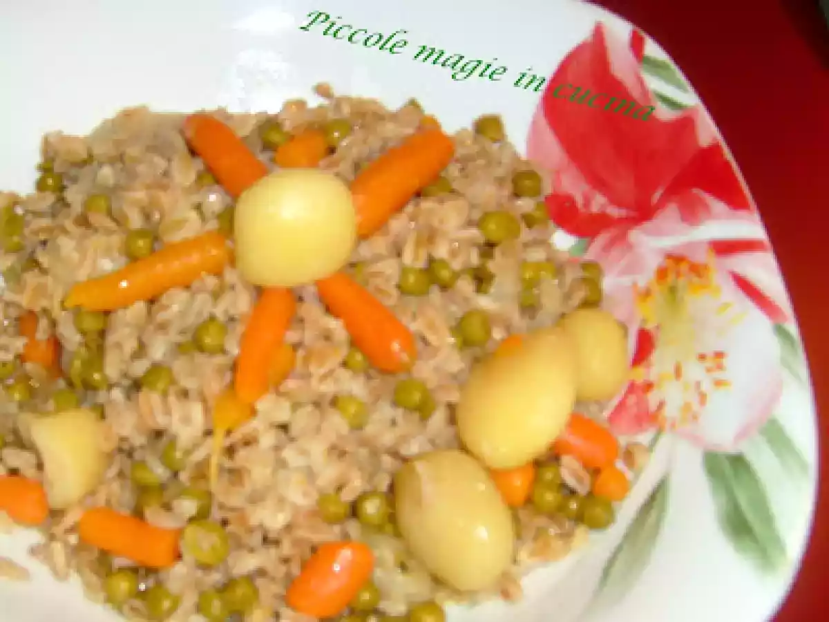 Farro e verdurine ( microonde)