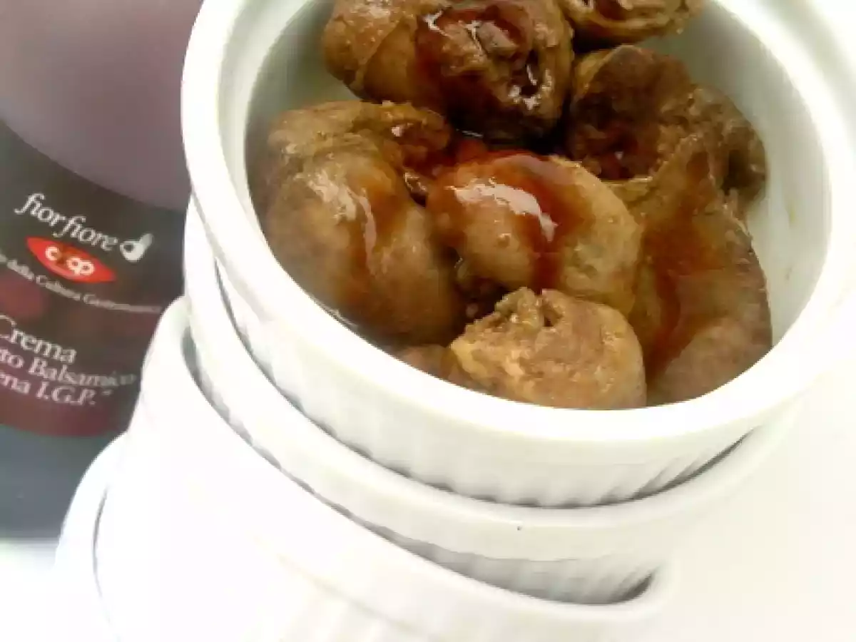 Fegatini e cuori al balsamico