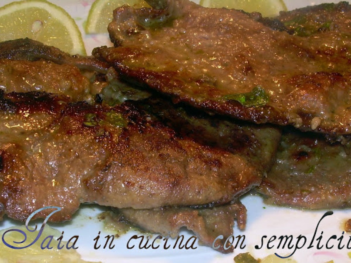 Fegato con salsa al limone