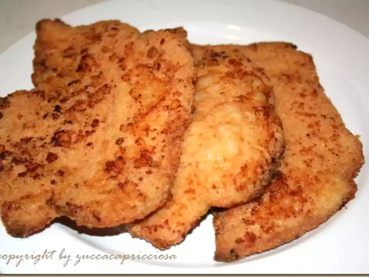 Fettine di fesa di tacchino impanate al forno