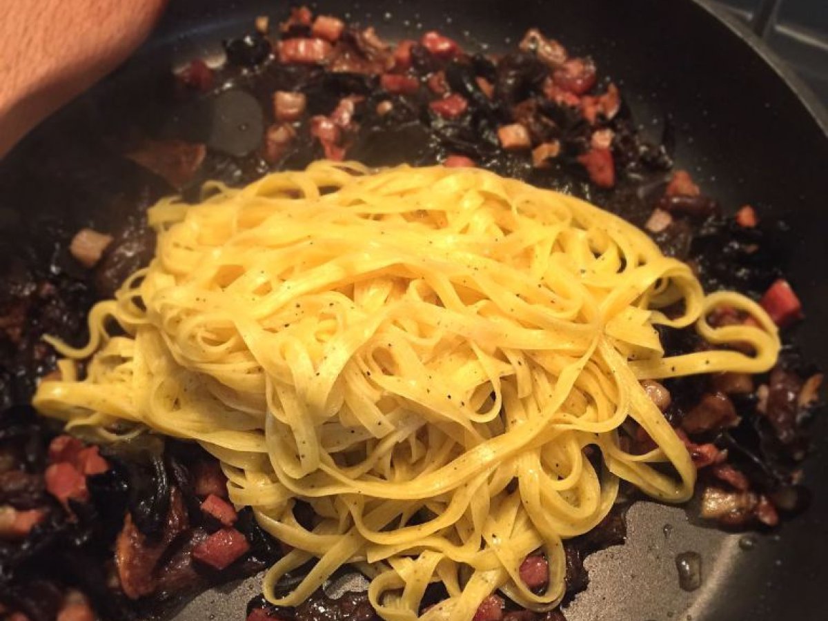 Fettuccine al tartufo con funghi e pancetta - foto 6