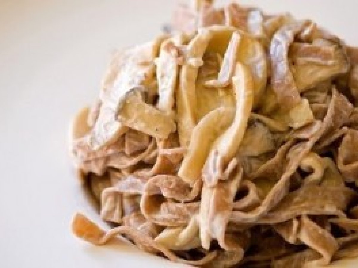 Fettuccine con Porcini e Mascarpone