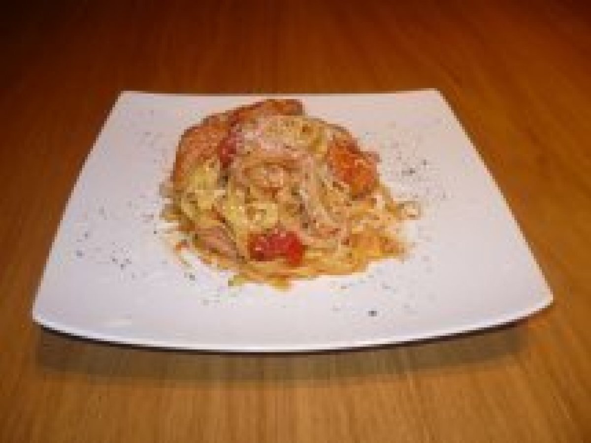 Fettuccine con trippa alla romana