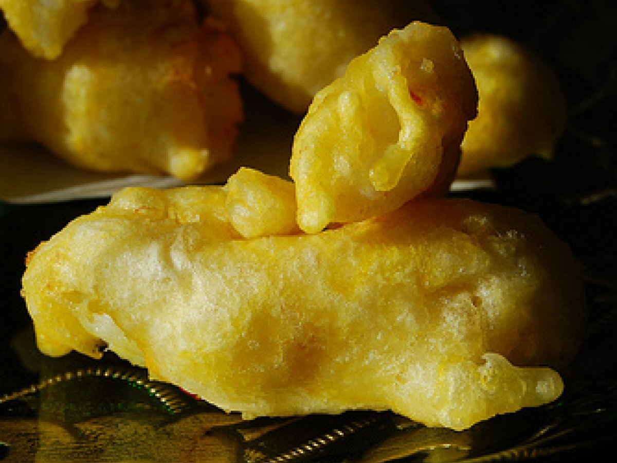 Filetti di baccalà in pastella allo zafferano