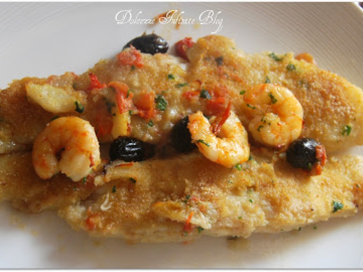 FILETTI DI PERSICO CON GAMBERETTI