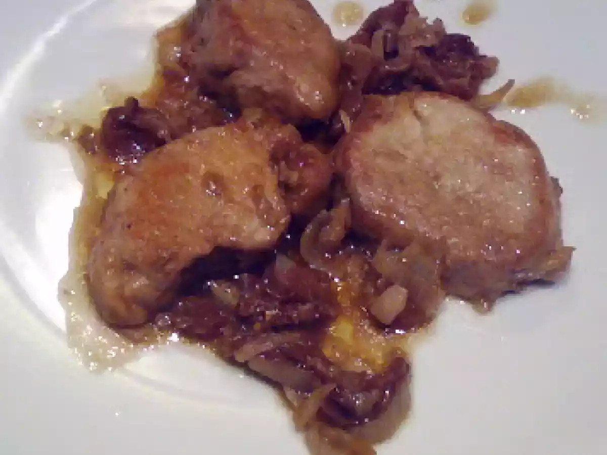 Filetto al porro e aceto balsamico.