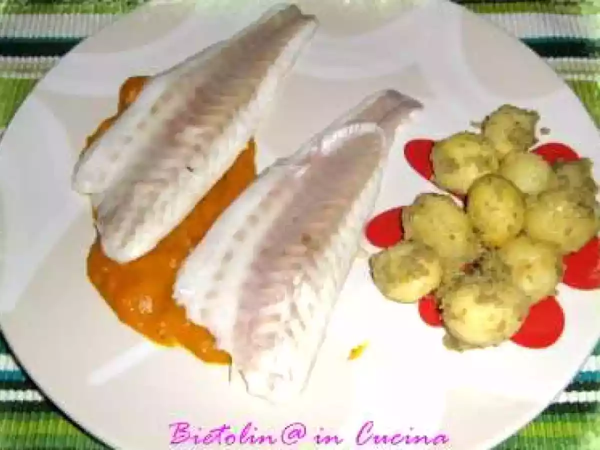 FILETTO di BRANZINO con CREMA di PEPERONI - foto 2