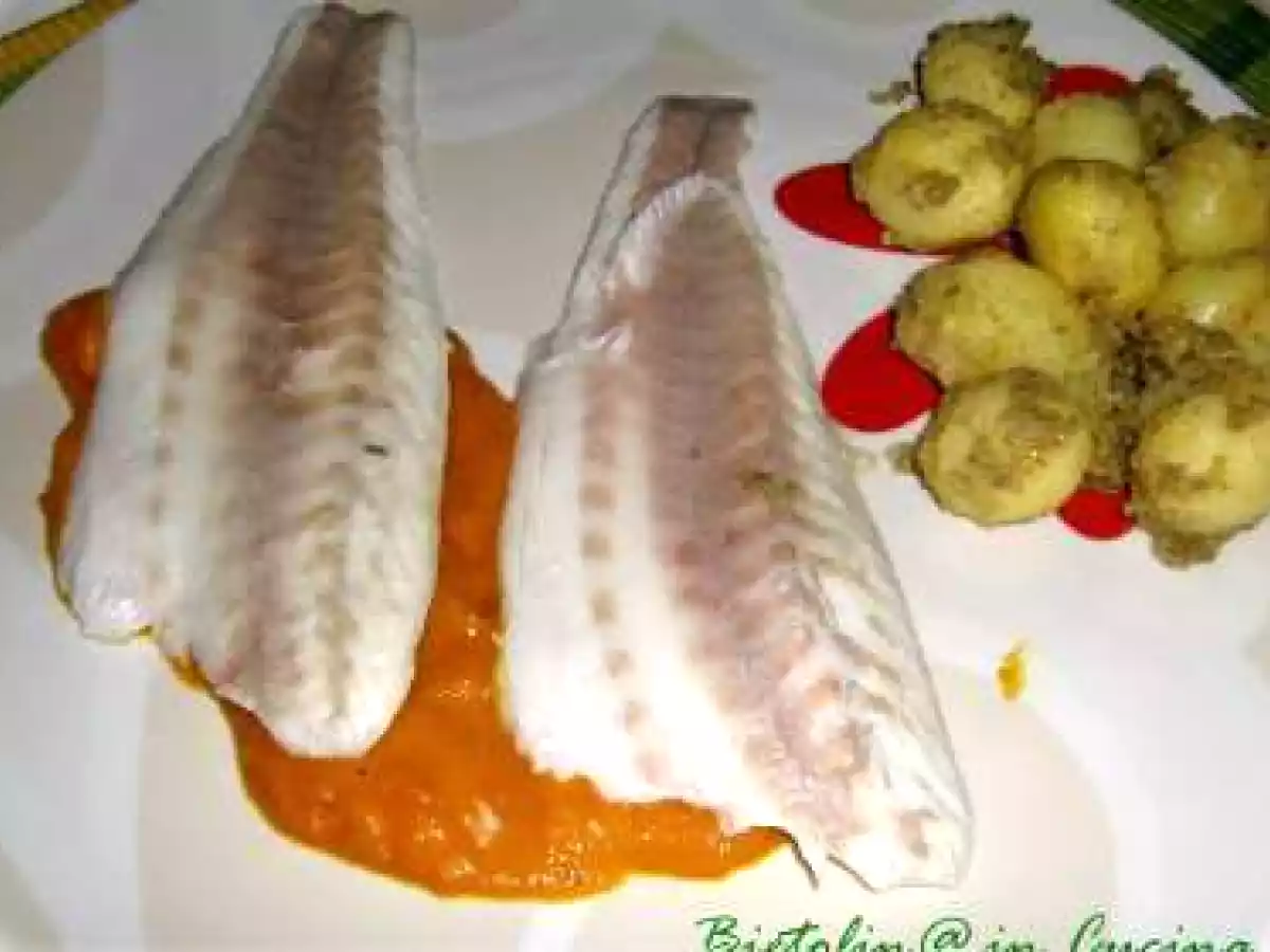 FILETTO di BRANZINO con CREMA di PEPERONI - foto 3