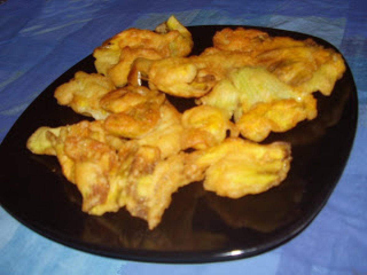 Fiori di zucca fritti in pastella di champagne