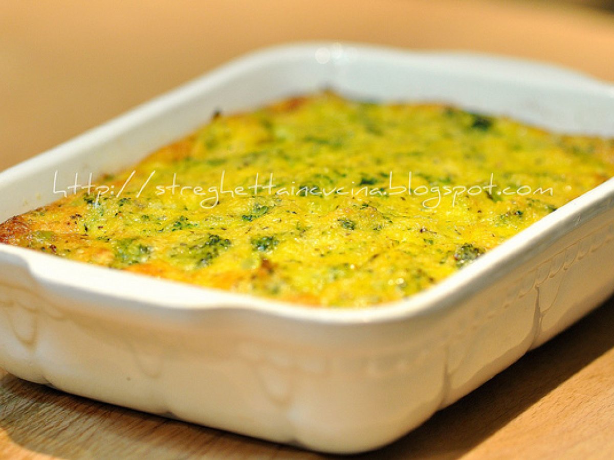 Flan di broccoletti e polenta taragna