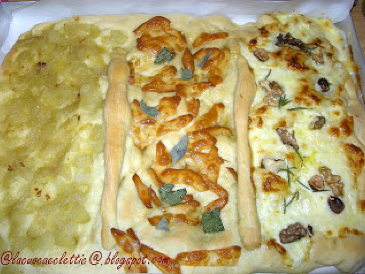 Focaccia ai tre gusti