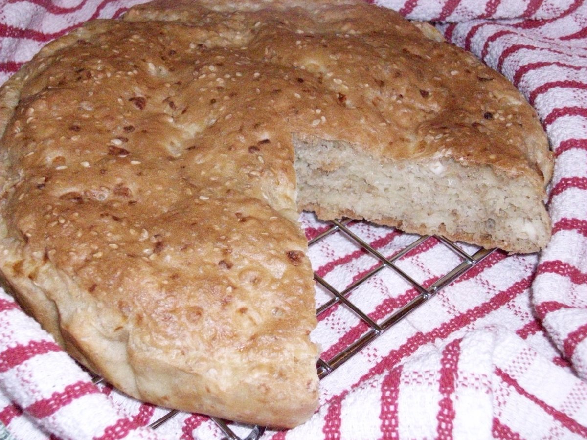 focaccia integrale con fiocchi di latte