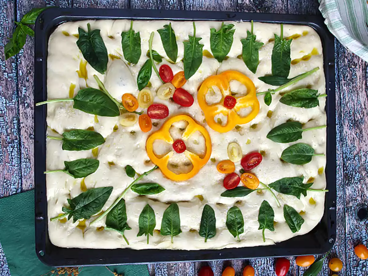 Focaccia primavera - ricetta facile - foto 2