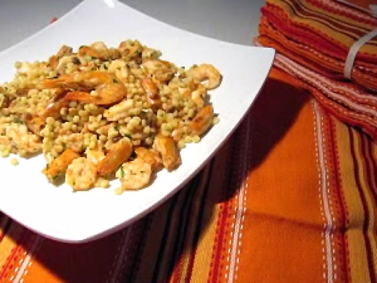 Fregola con i gamberi