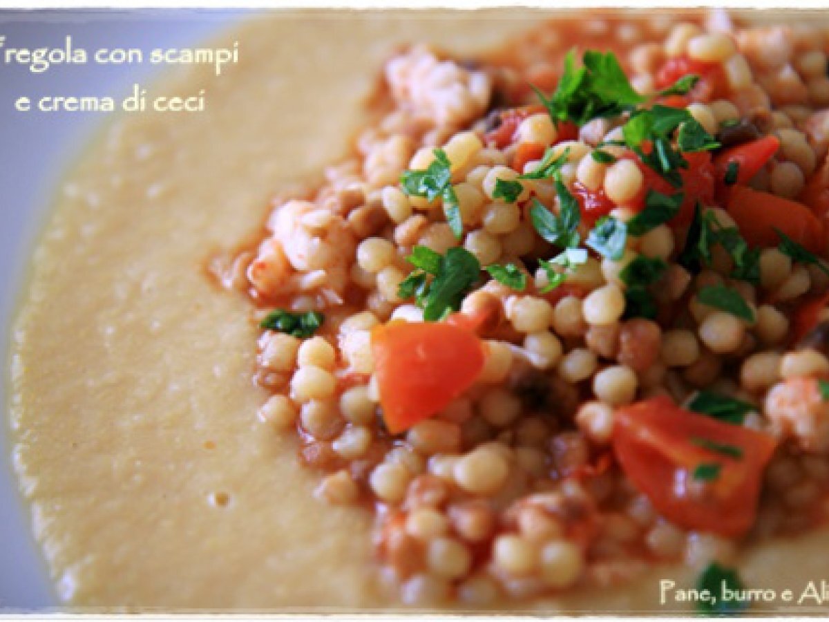 Fregola con scampi e crema di ceci - foto 2