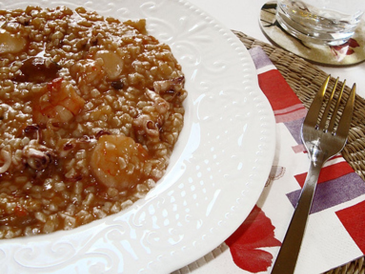 Fregola risottata con frutti di mare e funghi - foto 2