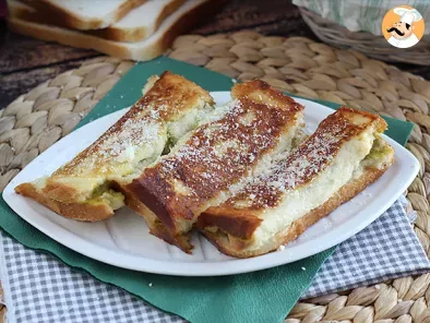 French Toast salato al pesto, la ricetta facile per una cena veloce e sfiziosa, foto 3