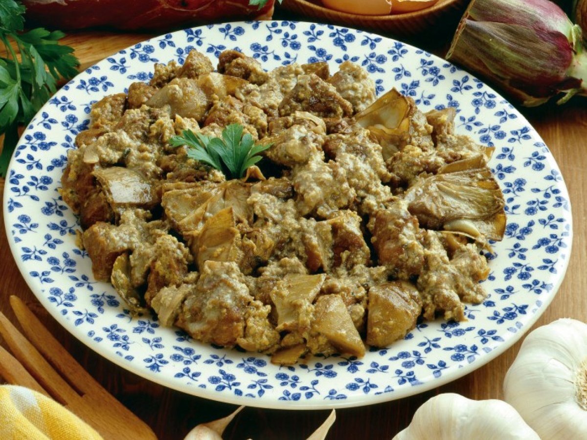 Fricassea d'agnello con carciofi