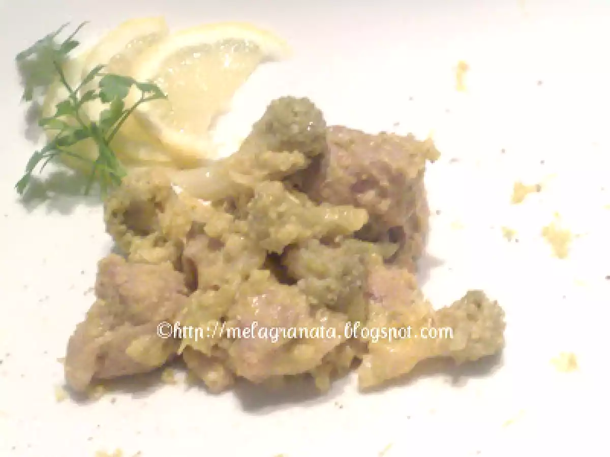 Fricassea di agnello e cavolfiore verde! Un classico della tradizione ligure.