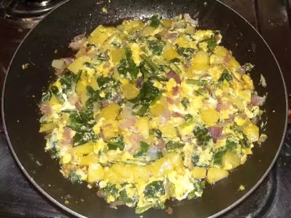Frittata bietole, patate e cipolle