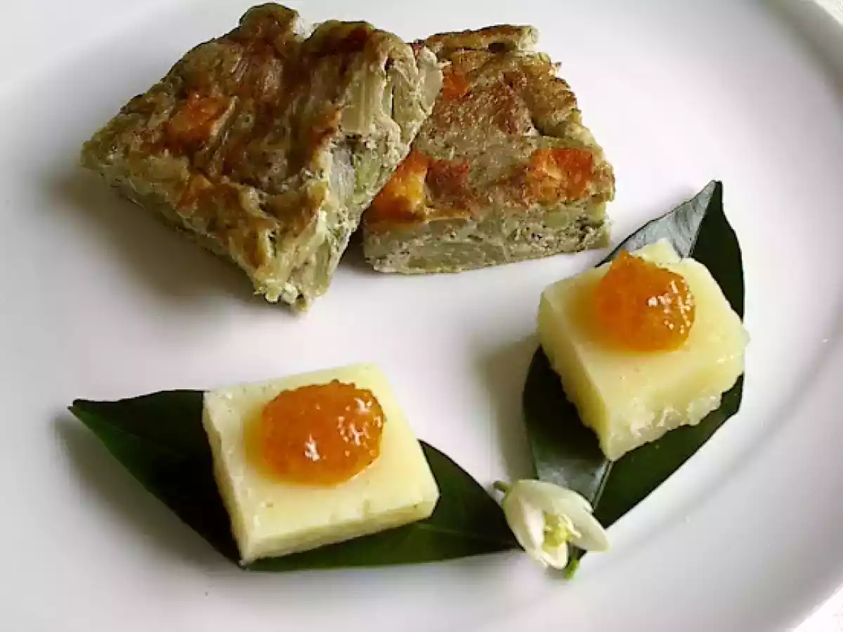 FRITTATA DI CARDI CON FORMAGGIO E SALSA DI CLEMENTINE