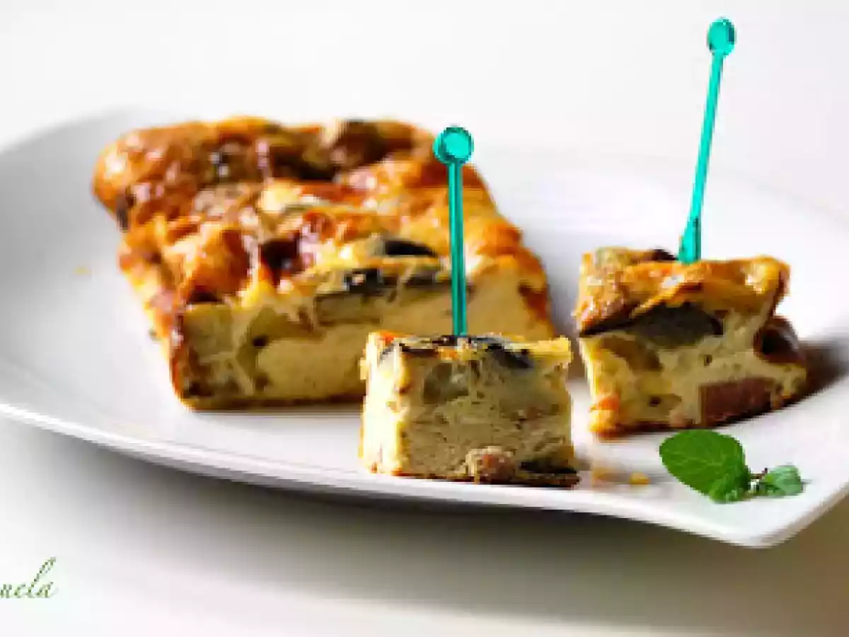 Frittata di melanzane al profumo di menta e coriandolo