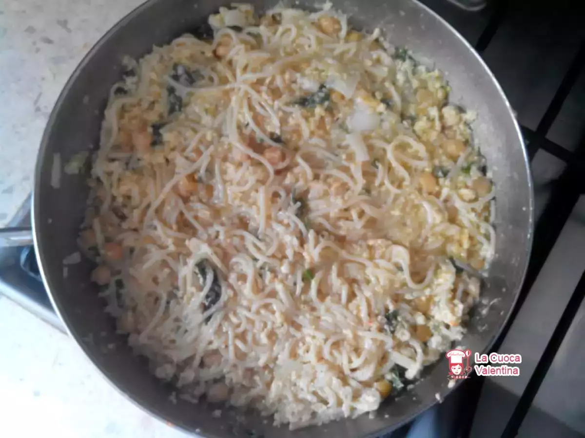 Frittata di pasta con ceci