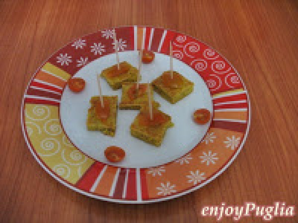 Frittata di uova a quadretti