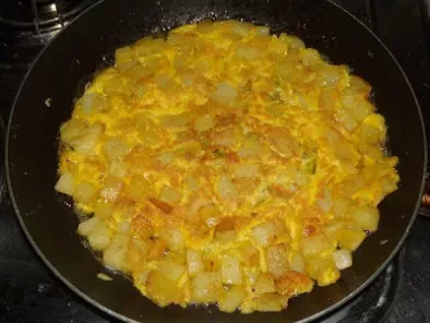 Frittata patate e fiori di zucca