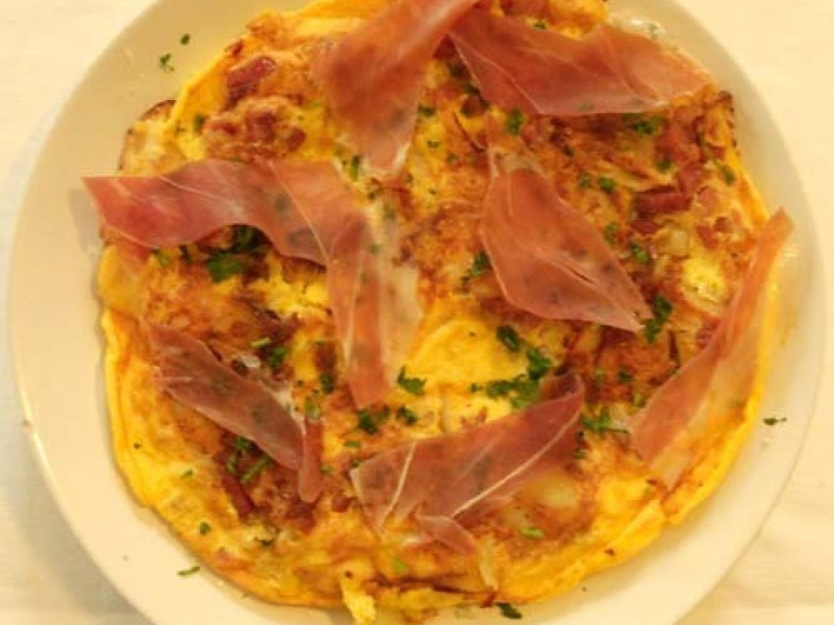 frittata patate e prosciutto