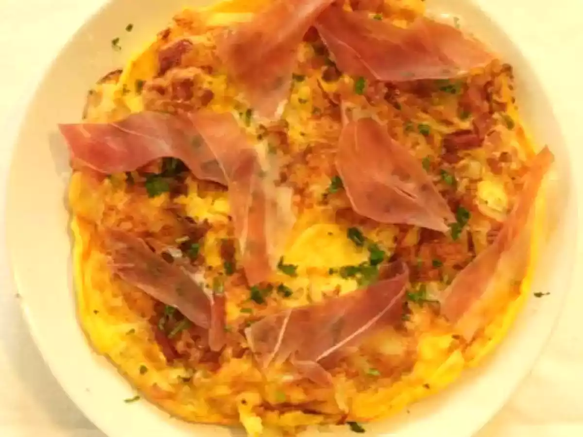 frittata patate e prosciutto