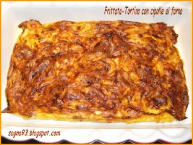 Frittata-Tortino con le cipolle al forno, foto 2