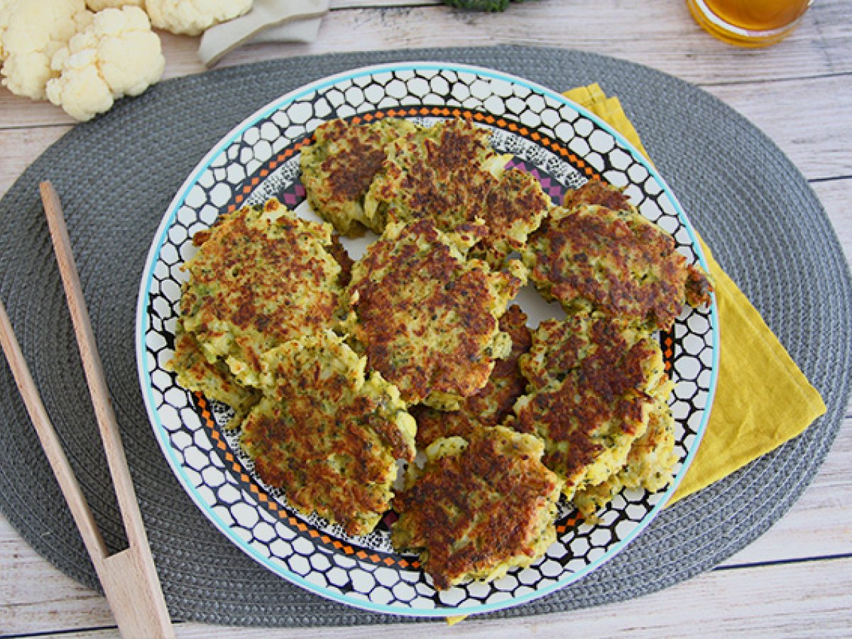 Frittelle di cavolfiore e broccoli aromatizzate al curry - foto 2