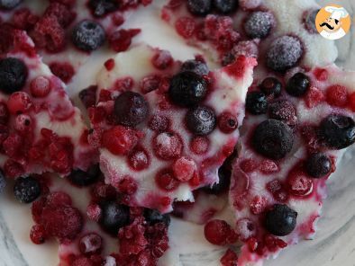 Frozen Yogurt Bark, le barrette di Yogurt gelato ai frutti rossi - foto 3