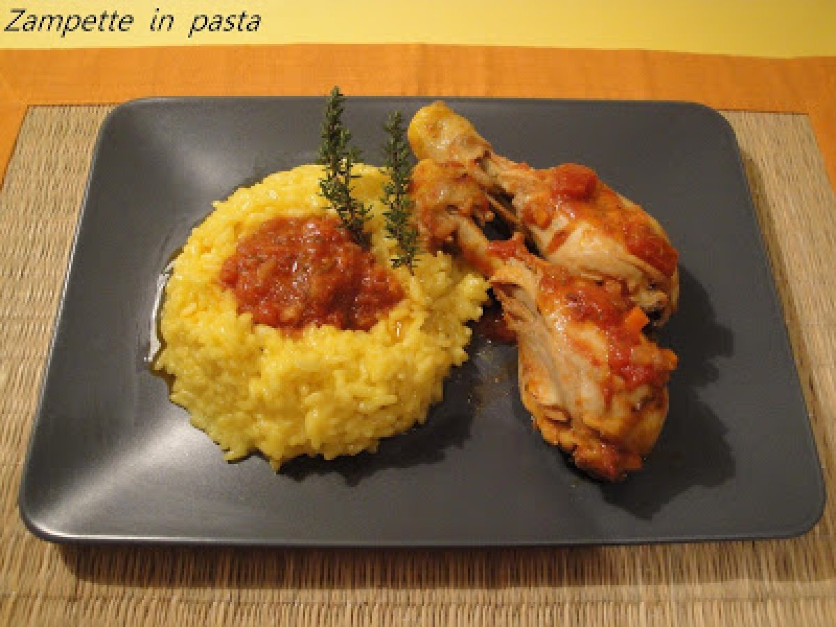 FUSI DI POLLO CON ANELLI DI RISO