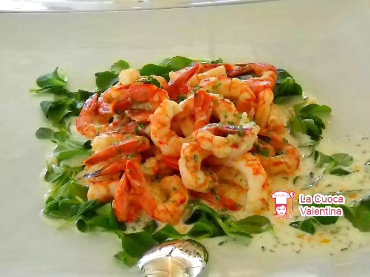 Gamberetti in salsa di yogurt