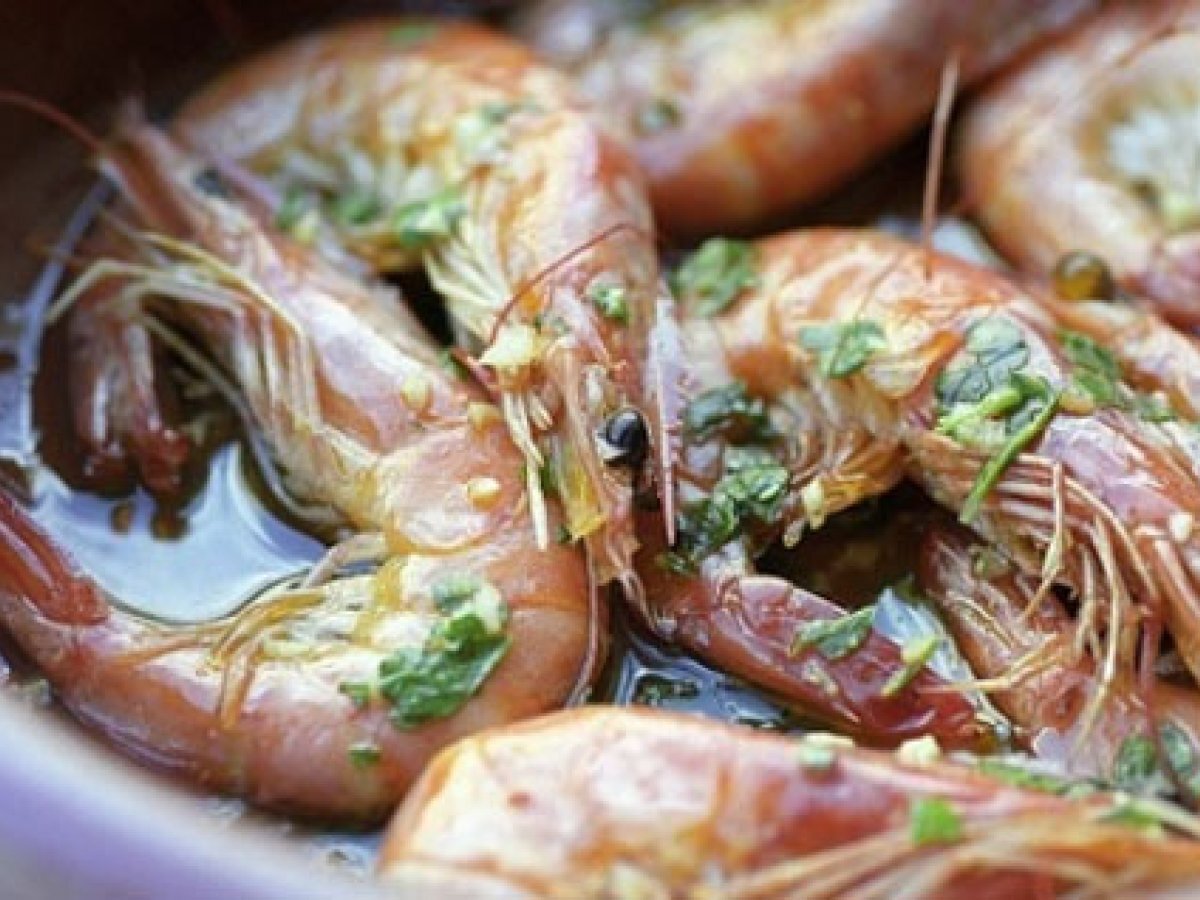 Gamberi alle erbe aromatiche