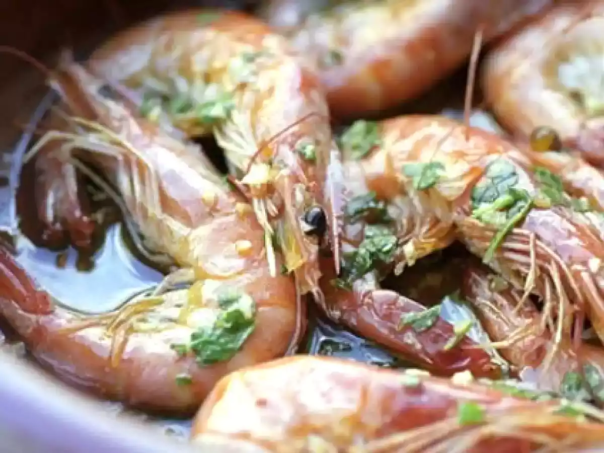 Gamberi alle erbe aromatiche