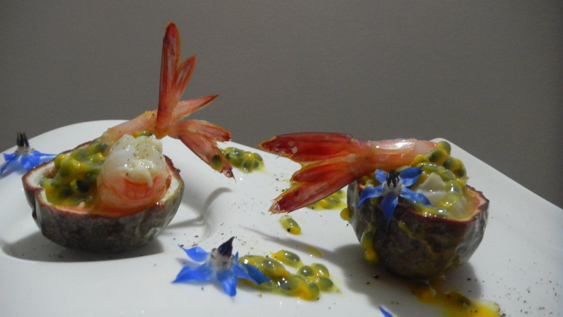 Gamberi di sanremo marinati al frutto di passione e vodka Ricetta