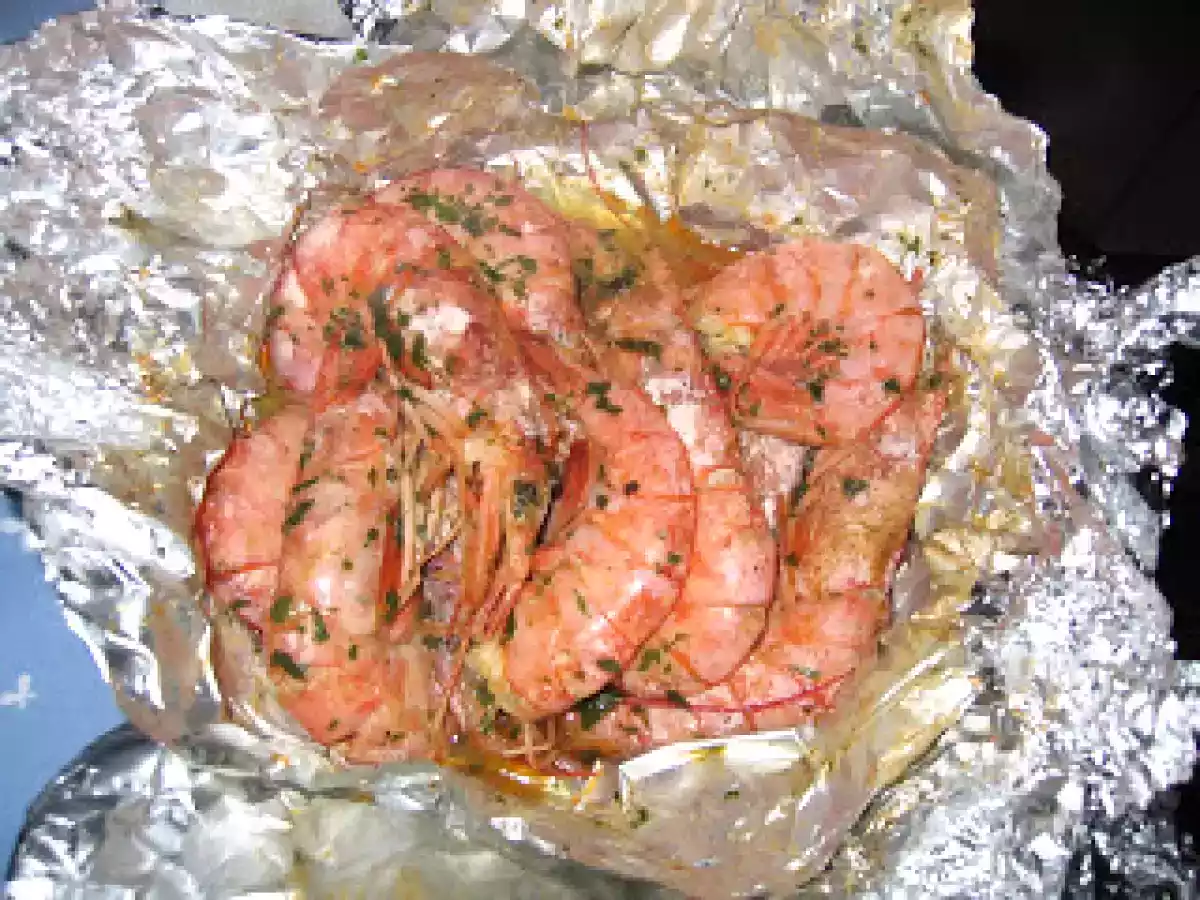 Gamberoni al cartoccio