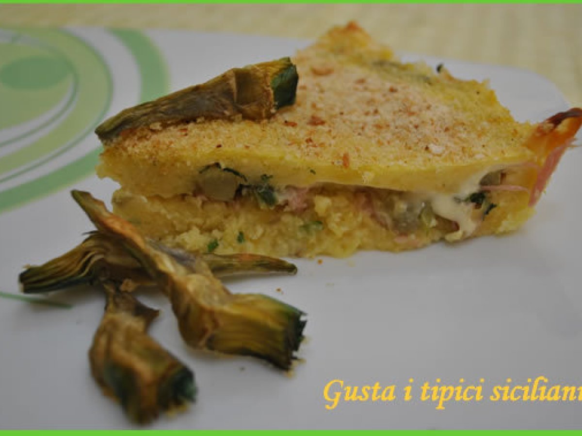 Gateau di patate e carciofi