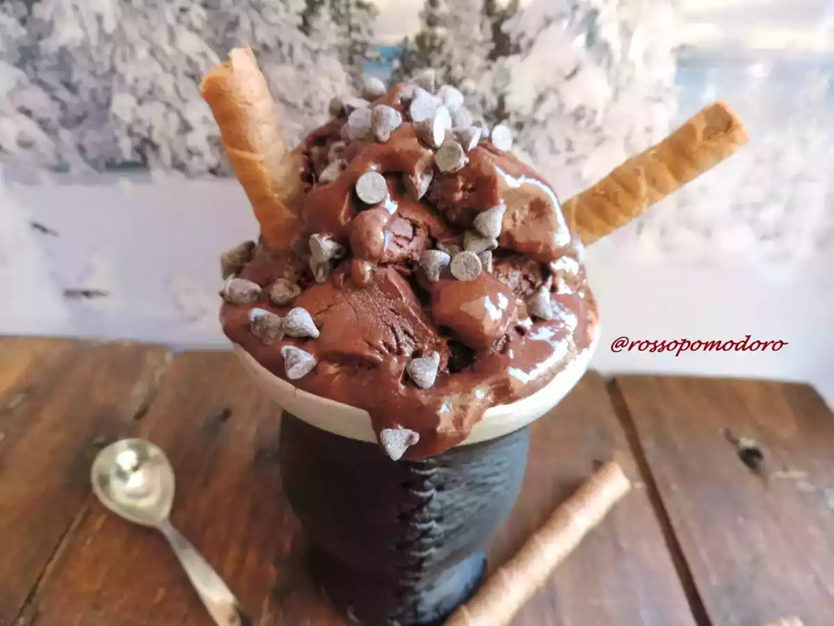 Gelato banana e cacao