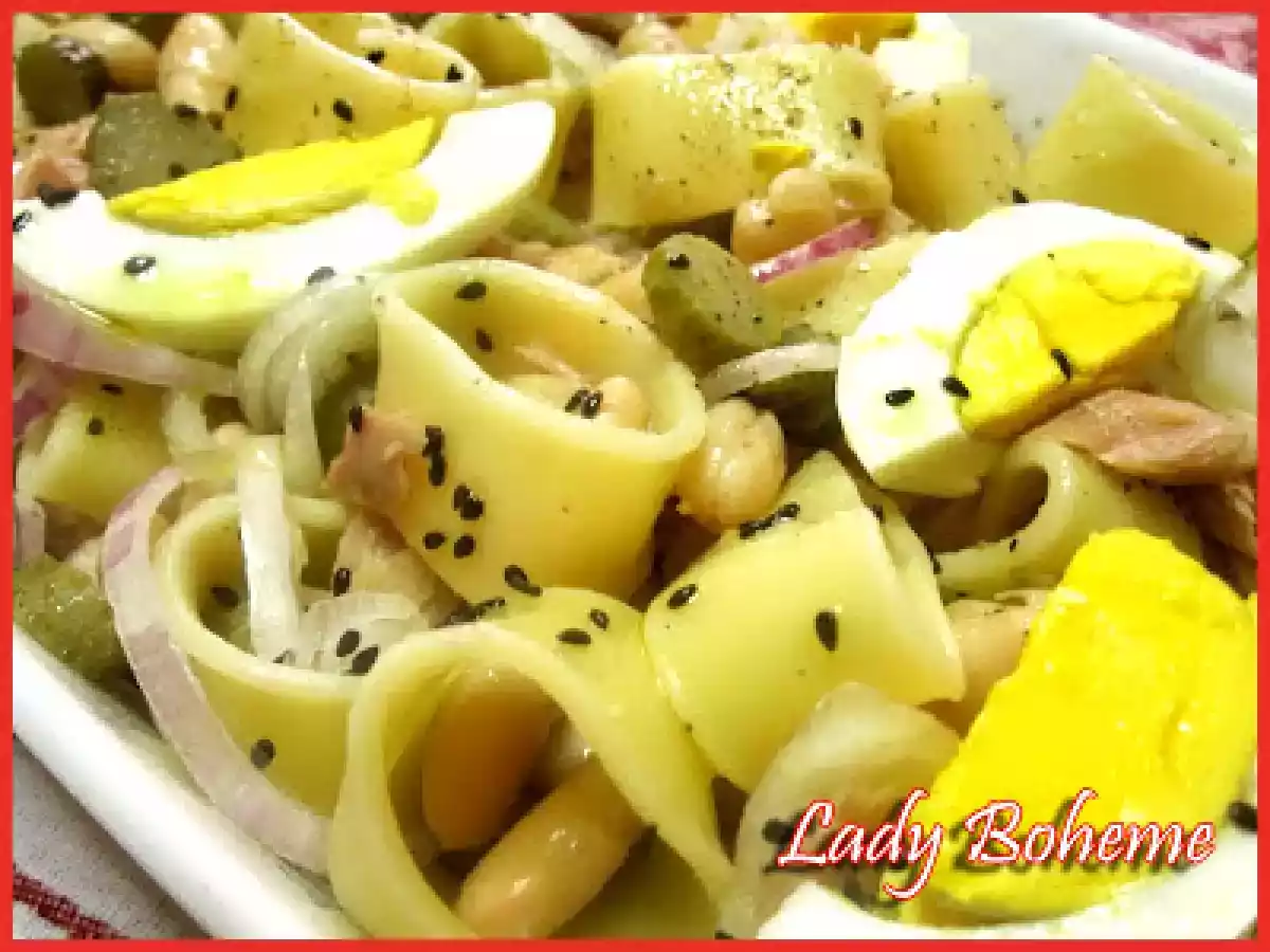Giardino di Boboli: la Vasca dell'Isola e la pasta fredda con fagioli cannellini... - foto 3