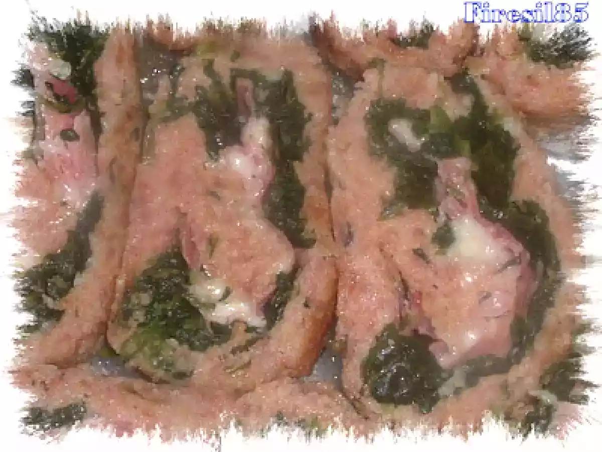 Girelle di polpettone agli spinaci