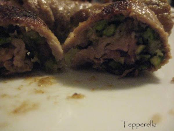 Gli involtini di vitello al pistacchio