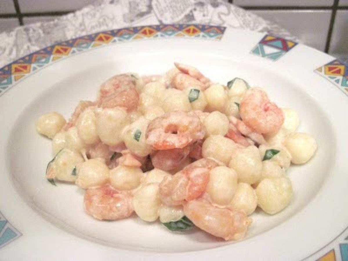 Gnocchetti gamberi e salmone