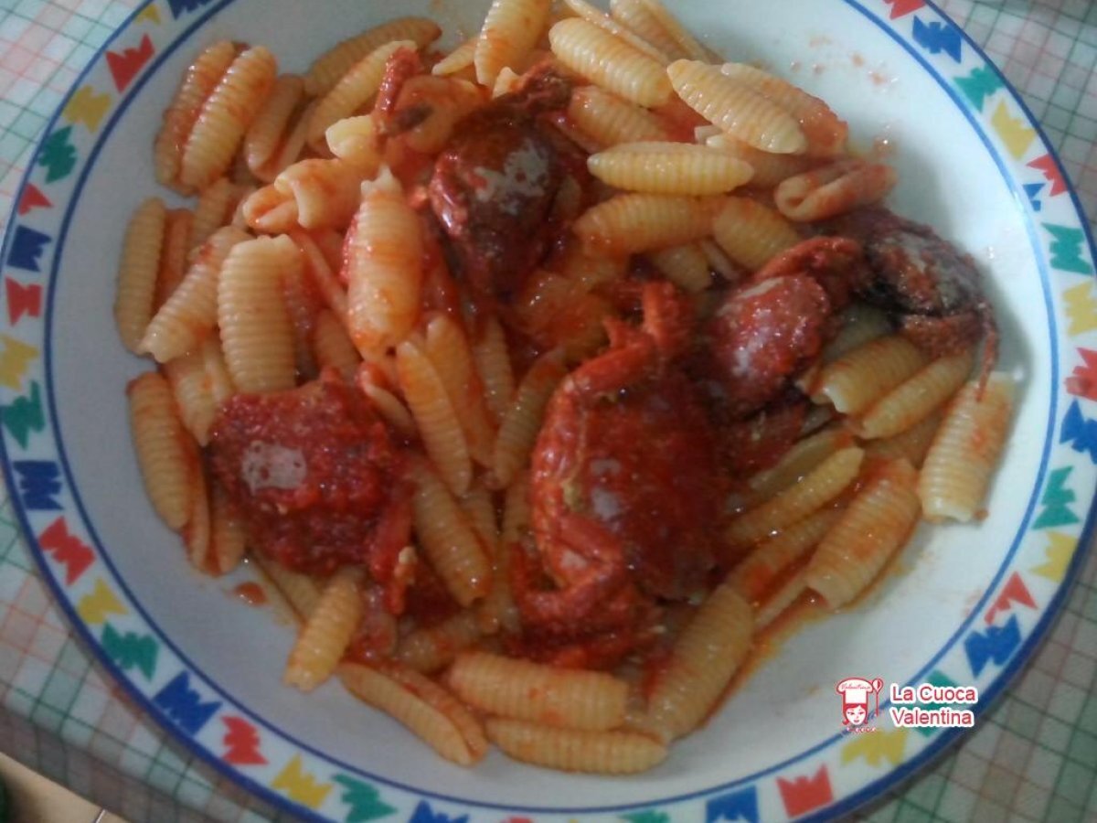 Gnocchetti sardi con sugo di granchi