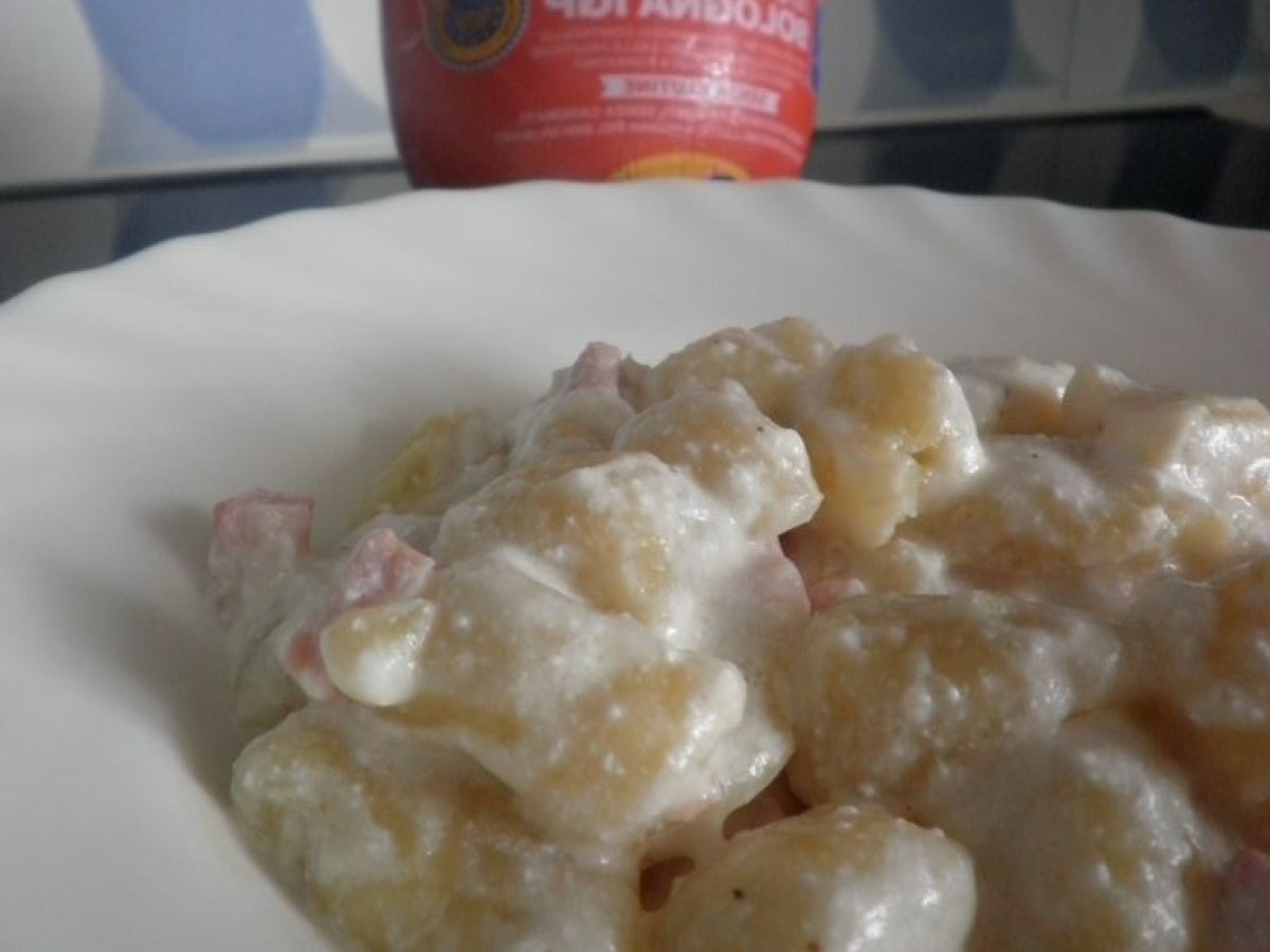 Gnocchi di patate con ricotta e La Blu di Felsineo Mortadella Bologna IGP - foto 2